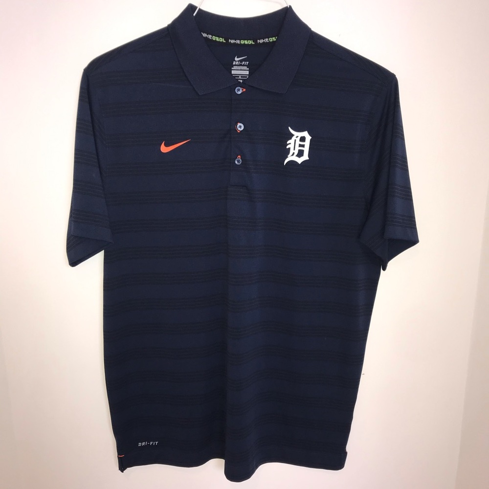 Perfect condition Detroit tigers navy polo